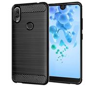 ebestStar - Cover per Wiko View 2, Custodia Protezione Carbonio Design, TPU Morbida Antiurto, Nero