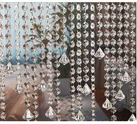 EBETA 10 x 1m Perline Catena Acrilico Cristallo Ghirlanda Perline Octagonal Decorazione Tenda Fai da Te Matrimoni ghirlande di Perle da Appendere per decorere ciò Che vorrete, con Ciondolo a Diamante