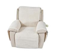 EBETA Copri poltrona reclinabile Copri poltrona Copri braccioli del divano, Copripoltrona Fodera per Poltrona, Coprisedile Chivas Poltrona Reclinabile Relax con Tasche (Crema, 60 x 225 cm)