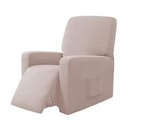 EBETA Copripoltrona Fodera per Poltrona, Coprisedile Chivas Poltrona Reclinabile Relax Completo Elasticizzato con Tasche (Sable)