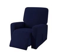 EBETA Jacquard Copripoltrona Fodera per poltrona, Coprisedile Chivas Poltrona Reclinabile Relax Completo Elasticizzato con Tasche (Blu scuro)