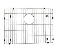 EBG1914 Griglia per lavello da cucina e protezioni per lavello da cucina, griglie per lavello in acciaio inox per fondo del lavello della cucina, 48,3 x 35,6 cm, con scarico posteriore per lavello