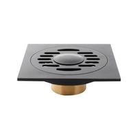 EBGAZSPD 10X10 cm Quadrato Nero Tutto in Rame Deodorante Coperchio del Filtro Scarico a Pavimento Doccia Scarico a Pavimento Accessori Hardware for Il Bagno(B)