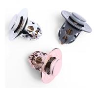 EBGAZSPD 3PCS Lavabo Lavello Scarico a Pavimento Scarico Pop-Up Core Raccoglitore for Capelli Doccia Lavello Filtro Raccordi a Spina Push-to-Order(Cover,2 PCS)