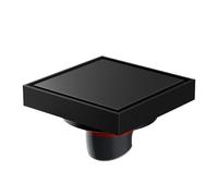 EBGAZSPD Coprivalvola di Scarico a Pavimento Invisibile, sifone for Doccia, Dispositivo antiriflusso for Cucina, Bagno, Ottone, Quadrato, antiodore(Chrome)