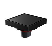 EBGAZSPD Coprivalvola di Scarico a Pavimento Invisibile, sifone for Doccia, Dispositivo antiriflusso for Cucina, Bagno, Ottone, Quadrato, antiodore(Chrome)