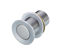 EBGAZSPD Flip Top Senza Fessura for lavabo, Pulsante di Scarico, Girevole, in Ottone Massiccio, con troppopieno Interno, Cromato, Filtro for lavabo, Bagno