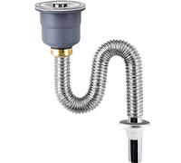 EBGAZSPD Lavelli Filtro Cestello Scarichi Lavabo Sottopiano Tubo di Scarico in Acciaio Inox Scolapiatti in Acciaio Inox for Cucina Rubinetteria da Bagno(Yellow)