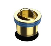 EBGAZSPD Nucleo di Scarico a Pavimento, Tutto in Rame, Nucleo antiodore, Protezione dello Scarico Prevenzione del riflusso fognario, Tappo for Capelli con Tappo di Scarico Deodorante, Capelli(Golden)