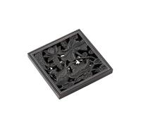 EBGAZSPD Scarichi for Doccia Scarico a Pavimento for Vasca Quadrato Filtro for Capelli Cattura for Capelli Ottone Nero Scarico for Doccia a Pavimento Scarico a griglia Accessori for Il Bagno(DL06B)