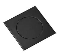 EBGAZSPD Scarico a Pavimento con Piede Pop-up in Ottone Cromato 10 * 10 cm Scarichi da Bagno Anti-Odore Spingere Verso Il Basso Deodorizzazione Copertura Quadrata Opaca for Doccia(Black)