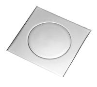 EBGAZSPD Scarico a Pavimento con Piede Pop-up in Ottone Cromato 10 * 10 cm Scarichi da Bagno Anti-Odore Spingere Verso Il Basso Deodorizzazione Copertura Quadrata Opaca for Doccia(Silvery)