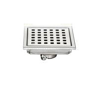 EBGAZSPD Scarico for Pavimento Doccia Quadrato Anti-Odore griglia in Acciaio Inox Scarico più Veloce griglia Rimovibile for Doccia Piscina(Brushed 04,110mm)