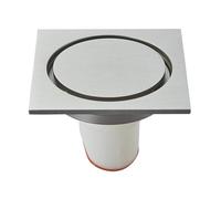 EBGAZSPD Senlesen Scarico a Pavimento Ottone Anti-Odore Scarico a Pavimento for Bagno Deodorizzazione Quadrato Doccia Copertura Grande Drenaggio Dorato 10 * 10 cm(Chrome)