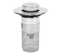 EBGAZSPD Tappo di Scarico for lavandino del Bagno Sifone for Capelli Cattura Filtro Anti-intasamento Universale in Acciaio Inossidabile Argento