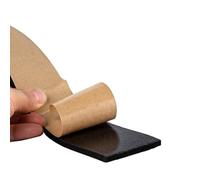 EBGWZONRG nastro di gomma a schiuma autoadesivo, Guarnizione anticollisione insonorizzante adesiva monofacciale in schiuma nera EVA 2M/10M 2m-10m(3mm x 25mm x 10m)