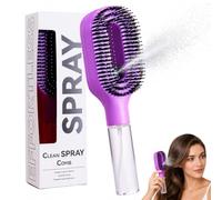 EBHO 2 in 1 Spazzola per capelli districante magica con spray integrato - Spazzola districante antistatica per capelli sottili e fragili - Massaggio pelle capelu - Spray idratante - Viola