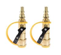 EBIEFLY 2 set da 1/4" RV propano adattatore a connessione rapida per tubo propano propano/gas naturale 1/4" kit di collegamento/scollegamento rapido valvola di intercettazione e tappo a flusso