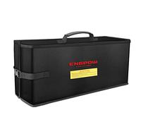 Ebike,Borsa per batteria resistente al fuoco fino a 2000 ° F, organizer per batteria, grande capacità, conservazione sicura, trasporto batteria Lipo con chiusura in velcro (senza batterie)