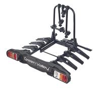 eBike Portabici per rimorchio bicicletta, portabiciclette posteriore - Discovery 4 - per 4 biciclette - carico 60 kg - pieghevole sul veicolo - Dimensioni compatte - TÜV