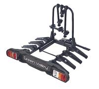 eBike - Portabici per rimorchio per rimorchio per bicicletta, supporto posteriore per ruota, Discovery 4, per 4 biciclette, carico utile di 60 kg, pieghevole sul veicolo, formato compatto e pieghevole