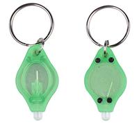 Ebilun 10pcs torcia LED Keychain luce della barretta Torcia Mini luminosa luce della torcia elettrica con Keychain per le aree scure campeggio/caccia/Turismo a piedi (verde)