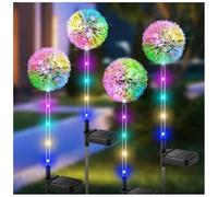 EBILUN Dente di leone a energia solare da giardino, lampada LED per esterni a fiori paesaggistica, impermeabile, luci per prato e cortile (4 pezzi)