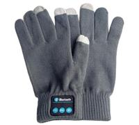 EBILUN Guanti invernali caldi Guanti per altoparlante Bluetooth Touch screen Dita da lavoro caldi intelligenti per la stagione fredda per lo sport all'aria aperta (Grigio)