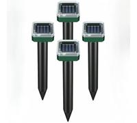 EBILUN Repellente per talpe, ad ultrasuoni, impermeabile, per esterni, per roditori, arvicole e serpenti (4 pezzi)