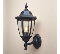EBION Applique Da Esterno E27, Impermeabile Plastica Lampade Da Parete Esterno Classica, 60w,Antiruggine, Per Ingresso, Veranda, Garage, Giardino, Patio, Nero, Lampadina Non Inclusa