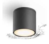 EBION Faretti Soffitto Plafoniera Faretto Soffitto In Alluminio, IP65 Impermeabile, GU10, Spotlight Per Interno Bagno Cucina Soggiorno Corridoio Ristorante, Antracite(Lampadina Non Inclusa)