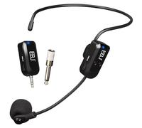 EBJ Microfono per cuffie wireless 2.4G e microfono portatile 2 in 1, trasmissione stabile da 30 m, doppia ricarica USB di tipo C, compatibile con altoparlanti, amplificatore vocale, sistema PA (KX-620