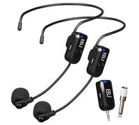 EBJ Microfono per cuffie wireless 2.4G e microfono portatile 2 in 1, trasmissione stabile da 30 m, doppia ricarica USB di tipo C, compatibile con altoparlanti, amplificatore vocale, sistema PA (KX-620
