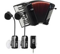 EBJ Ricevitore microfono per strumenti 2.4G con ventosa staccabile per chitarra, violino, violoncello, fisarmonica, altoparlanti, pickup, prestazioni da palco, riduzione del rumore dal vivo, portata