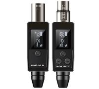 EBJ Wireless Microphone System UHF trasmettitore e ricevitore XLR wireless per microfoni dinamici/capacitivi, alimentazione Phantom 48V, chitarra elettrica/basso, mixer audio, sistema PA (One drag