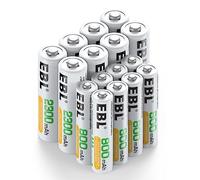 EBL 16 x AA AAA, 8 x AA 2300mAh & 8 x AAA 800mAh Batterie Ricaricabili 1200 Tech, HR6/HR03 Pile Ricaricabili Ni-MH