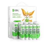 EBL 20 confezioni AA AAA Batterie Ricaricabili, 10 x 2800 mAh Batterie AA ricaricabili e 10 x 1100 mAh Batterie AAA ricaricabili 1,2 V Ni-MH Batterie HR6 AA/HR03 AAA
