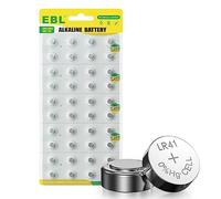EBL Batteria a bottone LR41 - 40 batterie LR41 AG3/G3A/192/392/LR736, batterie alcaline a bottone da 1,5 V, prive di mercurio, per orologi, calcolatrici, telecomandi, giocattoli, ecc.