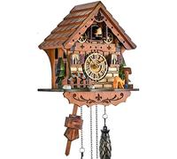 Eble 60840000 - Orologio a cuculo, in vero legno, alimentato a batteria, per la casa della foresta nera, 23 cm