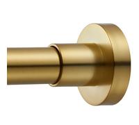 EBOATOP Asta per tenda da doccia dorata, non arrugginisce, non si fora, antiscivolo, a molla, 68,6-109,2 cm, in acciaio metallico, oro