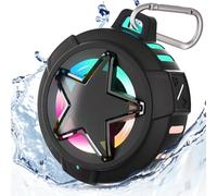 EBODA Altoparlante da doccia Bluetooth, impermeabile IP67, portatile, galleggiante, scheda TF, piccolo altoparlante esterno con luce LED, vero stereo wireless per bici, spiaggia, paddle, kayak, regali