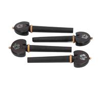 Ebony Fine Tune Tune Piccello PEG Resistente All'usura Fatta a Mano - 4 Pezzi Neri Pre -pugni Tuning PEG per la Sostituzione GB