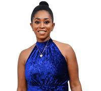 Ebony Rainford-Brent (Blue Dress) Half Body Buddy Cutout