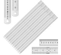 EBOOT Confezione da 12 righelli in acciaio inox da 91,4 cm, con graduazione imperiale e metrica, per misurazione di precisione, per edilizia, disegno, lavorazione del legno