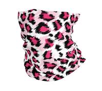 EBOSCUJW Leopardo Rosa, Bandana Ghetta per il collo Copertura morbida per il viso Scaldacollo Tubo Mezza maschera Sciarpa Passamontagna