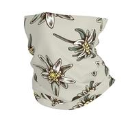 EBOSCUJW Modello Senza Cuciture Con H E Stella Alpina Colorata Disegnata, Bandana Ghetta per il collo Copertura morbida per il viso Scaldacollo Tubo Mezza maschera Sciarpa Passamontagna