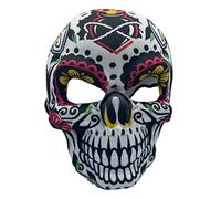 eBoutik - Halloween Messicano Day of The Dead Sugar Skull Novità Costume Maschere - Undead Festival Dress Up per donne, uomini e bambini (fuoco)
