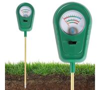 EBQOSK Tester per terreno 3 in 1, umidità/PH/fertilità per giardino e piante in vaso, sensore di terreno senza batteria, con quadrante facile da leggere per la cura delle piante di prato, interni ed