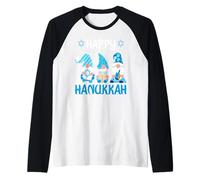 Ebraica - Hanukkah GNOME - Happy Hanukkah Maglia con Maniche Raglan