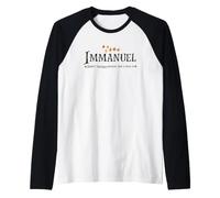 Ebraico: Dio è con Noi, edificante Bibbia Cristiana Gesù Maglia con Maniche Raglan